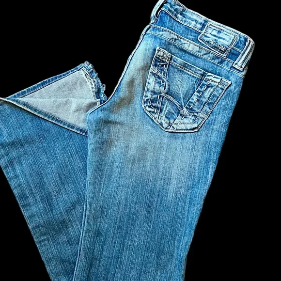 Big Star Casey Jeans Side Slit Hem Low Rise 28 Long